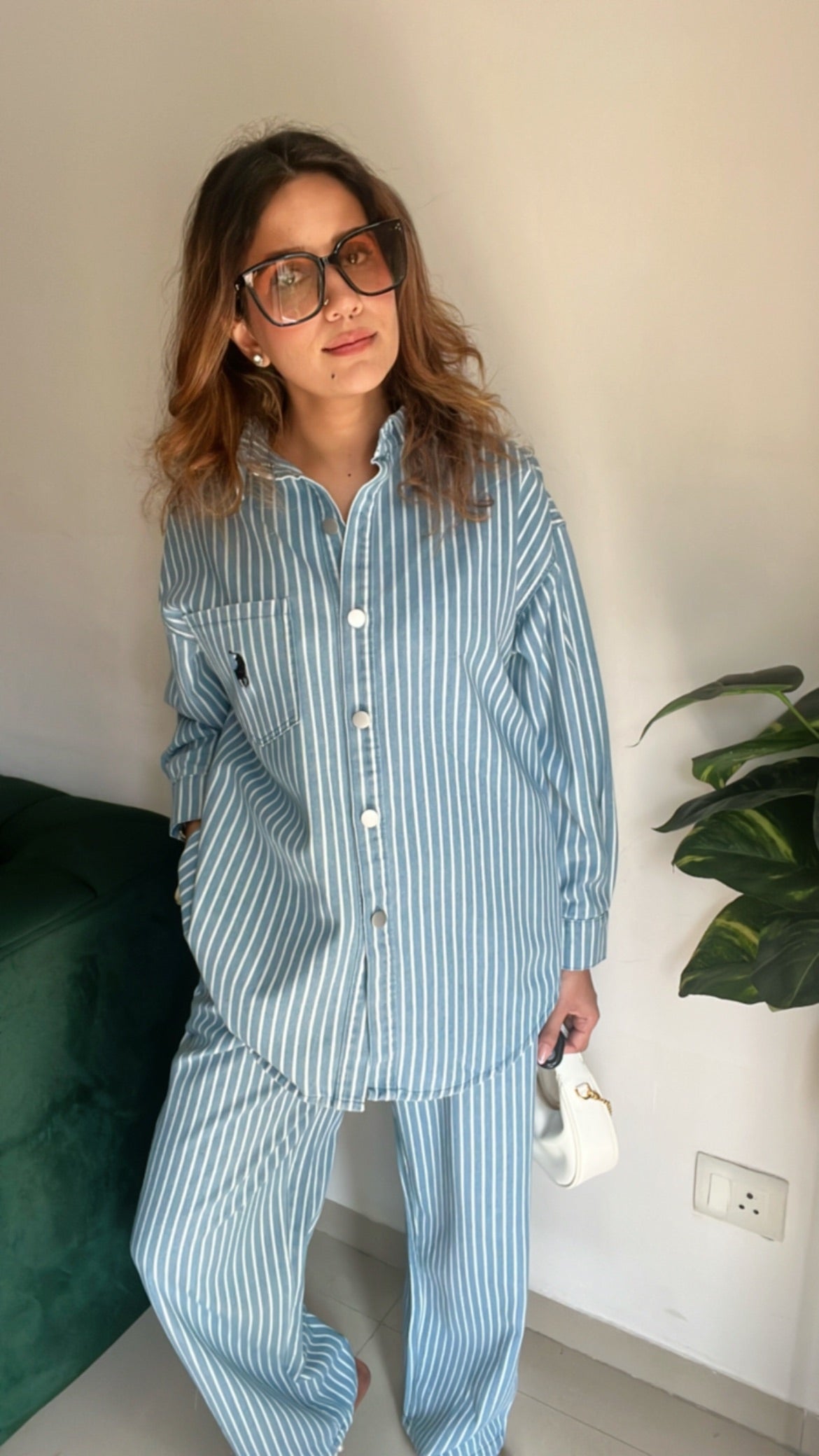 Stripe Denim Co-ord Set