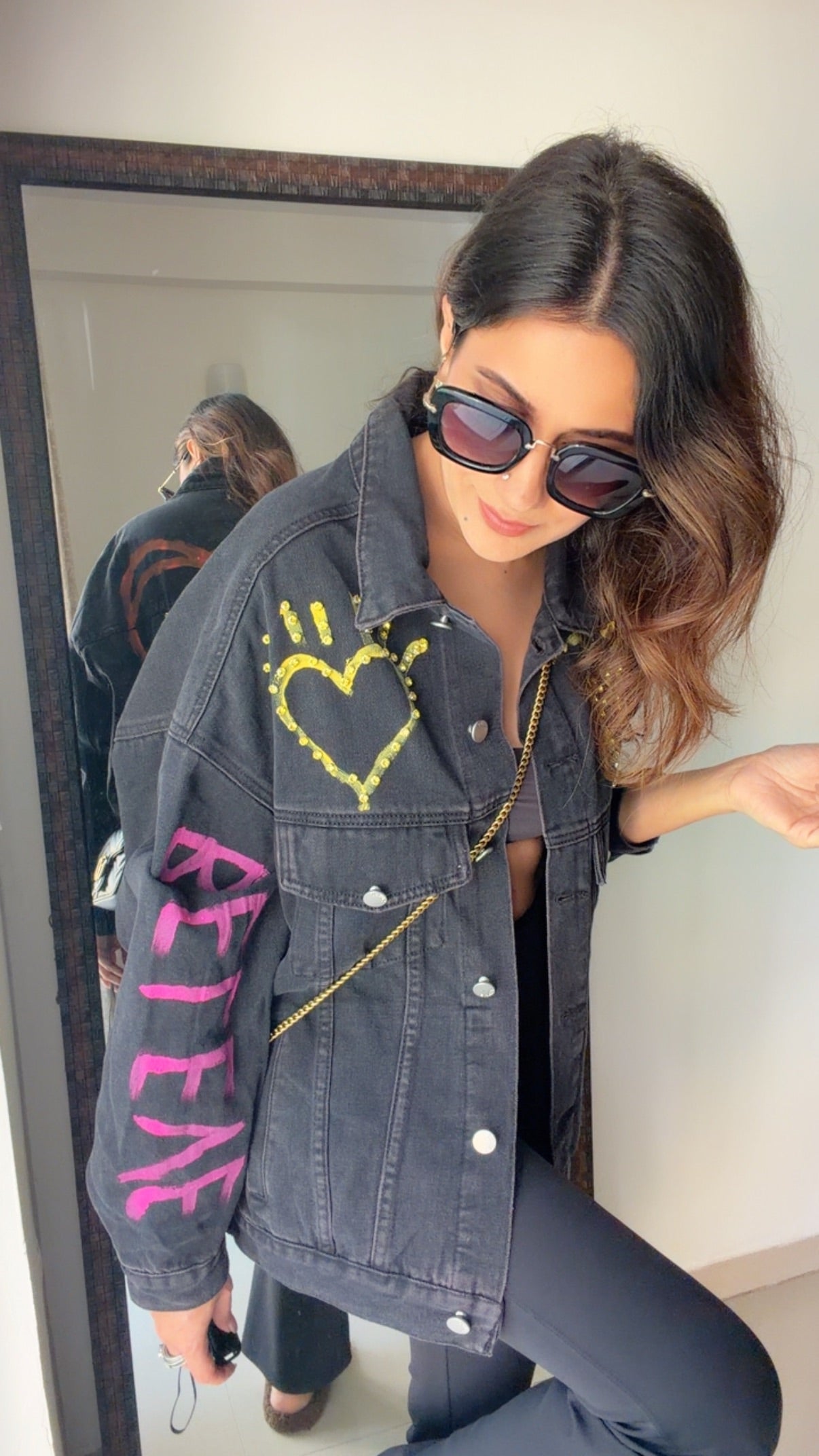 Heart Oversized Denim Jacket
