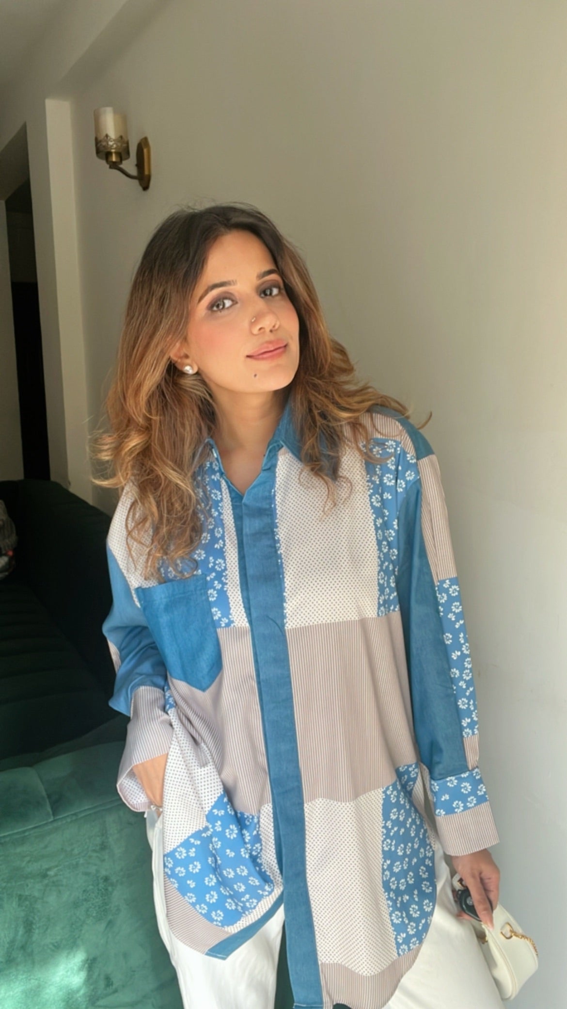 Print on Print Summer Poplin Shirt