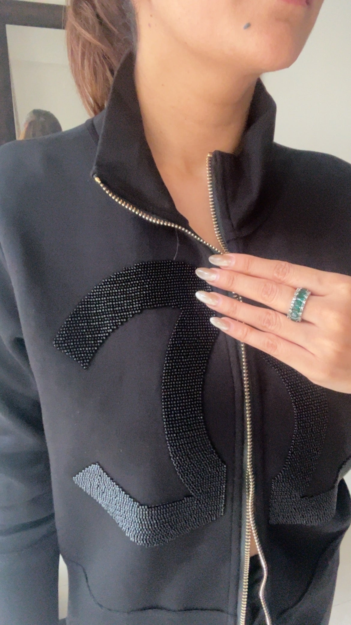 Cutwork Black Fall Lounge Set