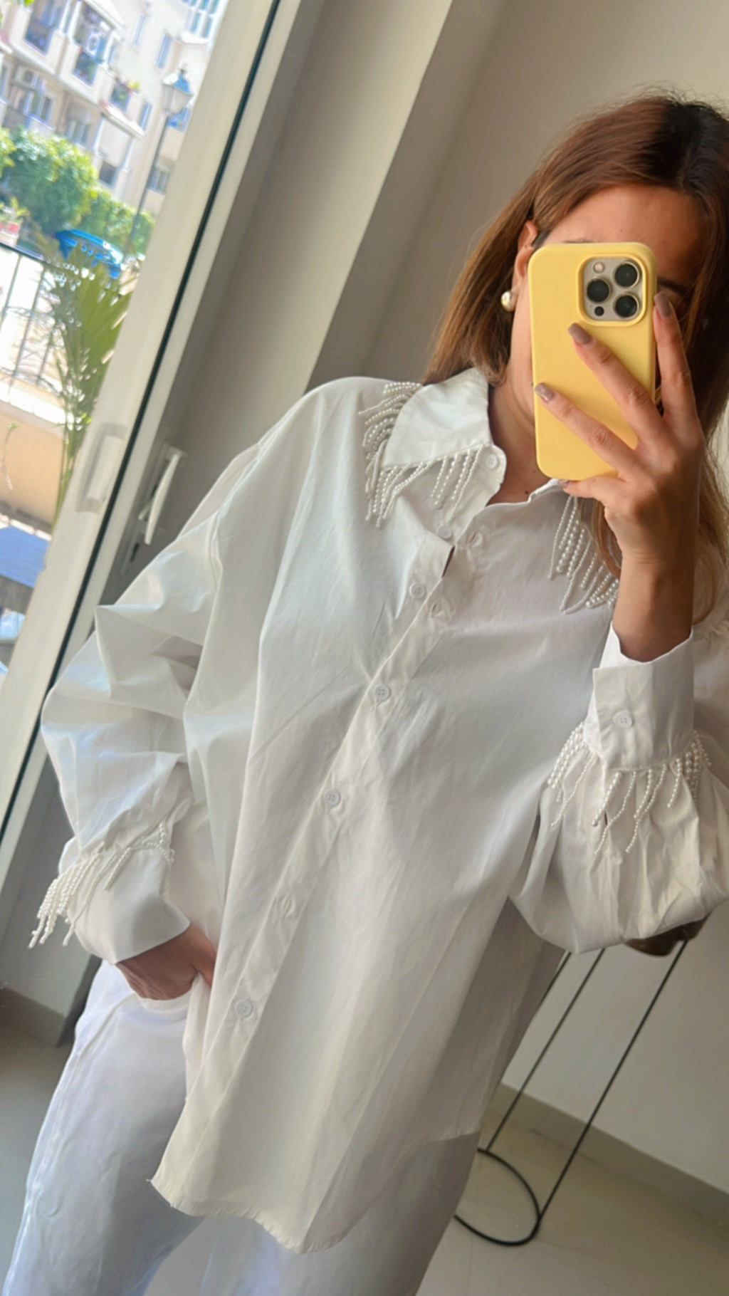 Pearl Tassel Poplin Shirt