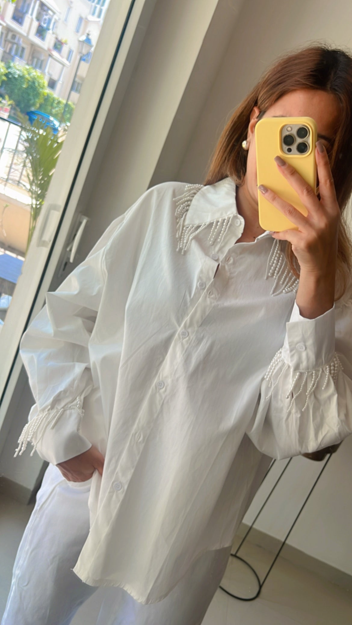 Pearl Tassel Poplin Shirt