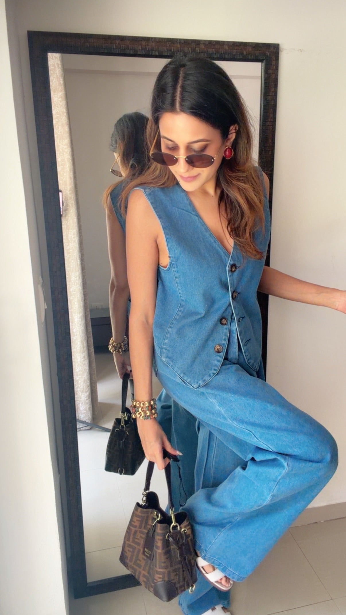 Vest Inspo Denim Co-ord Set