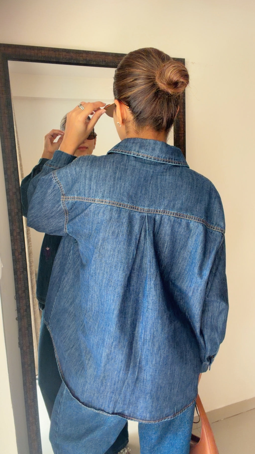 Starlit Embroidered Denim Shirt