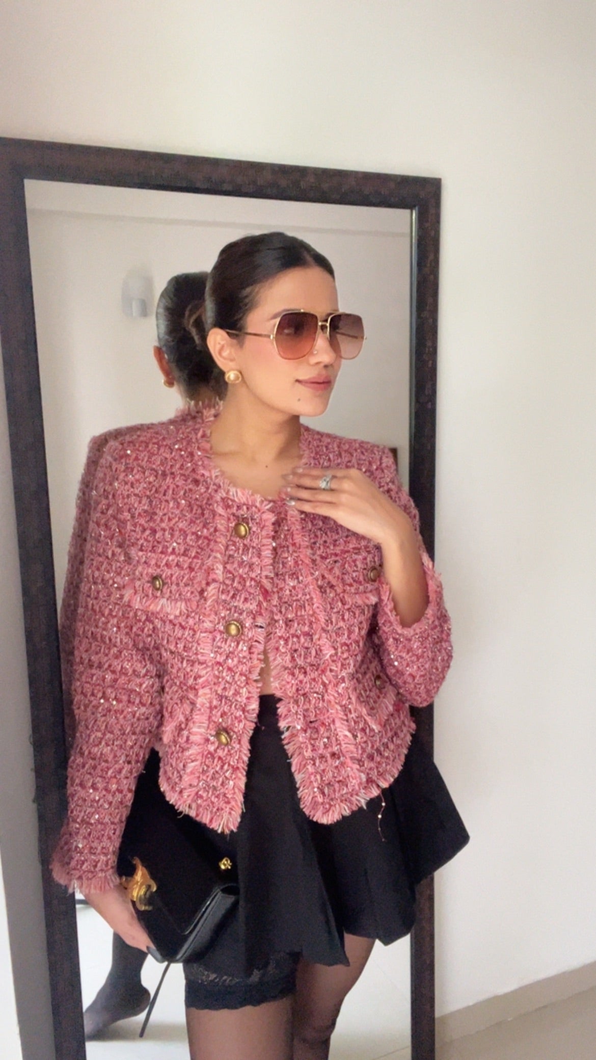Pink Tweed Fall Jacket