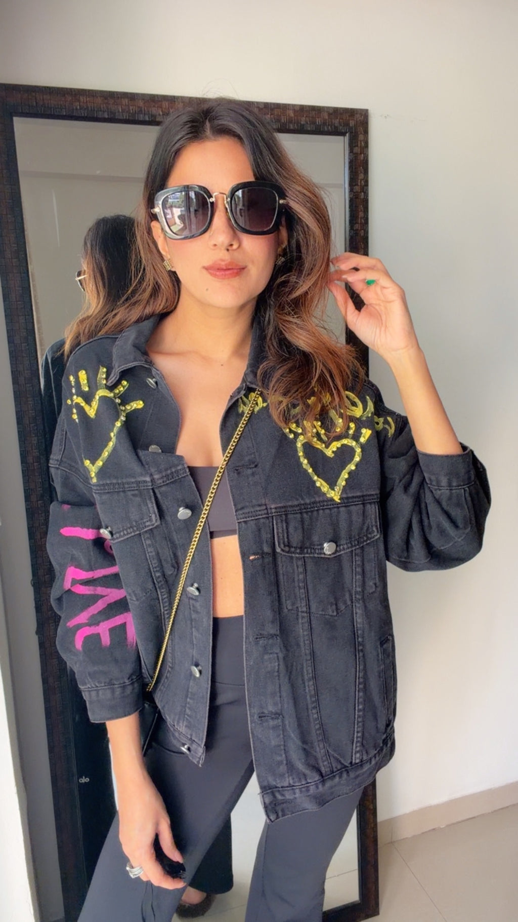 Heart Oversized Denim Jacket