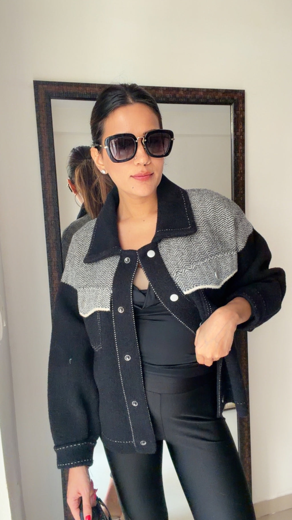 Grey Contrast Wool Fall Jacket – Closet Affair by Priyanka Ahuja