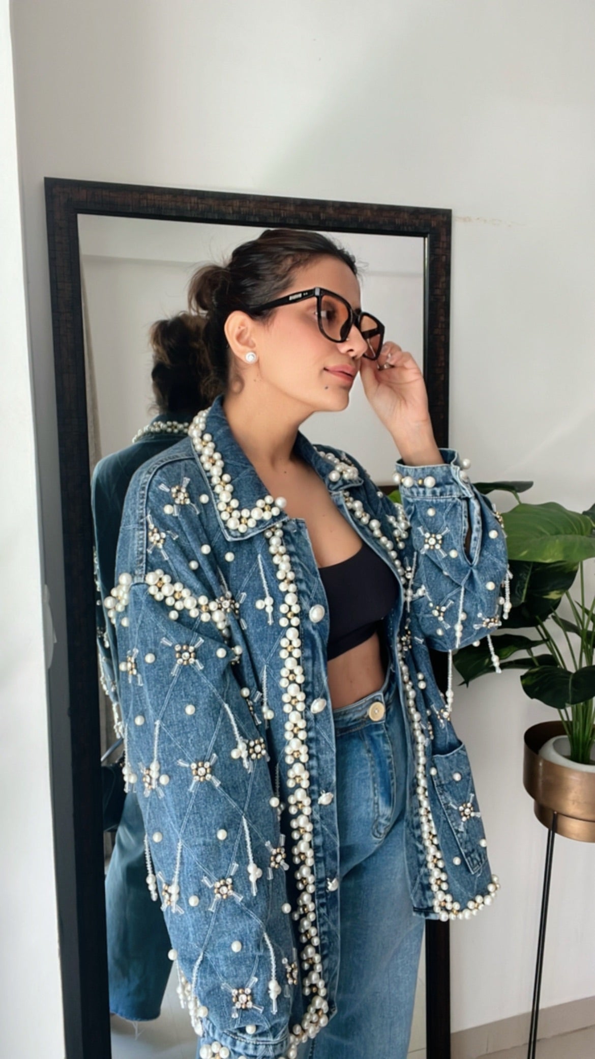 Overloaded Pearl Denim Fall Jacket