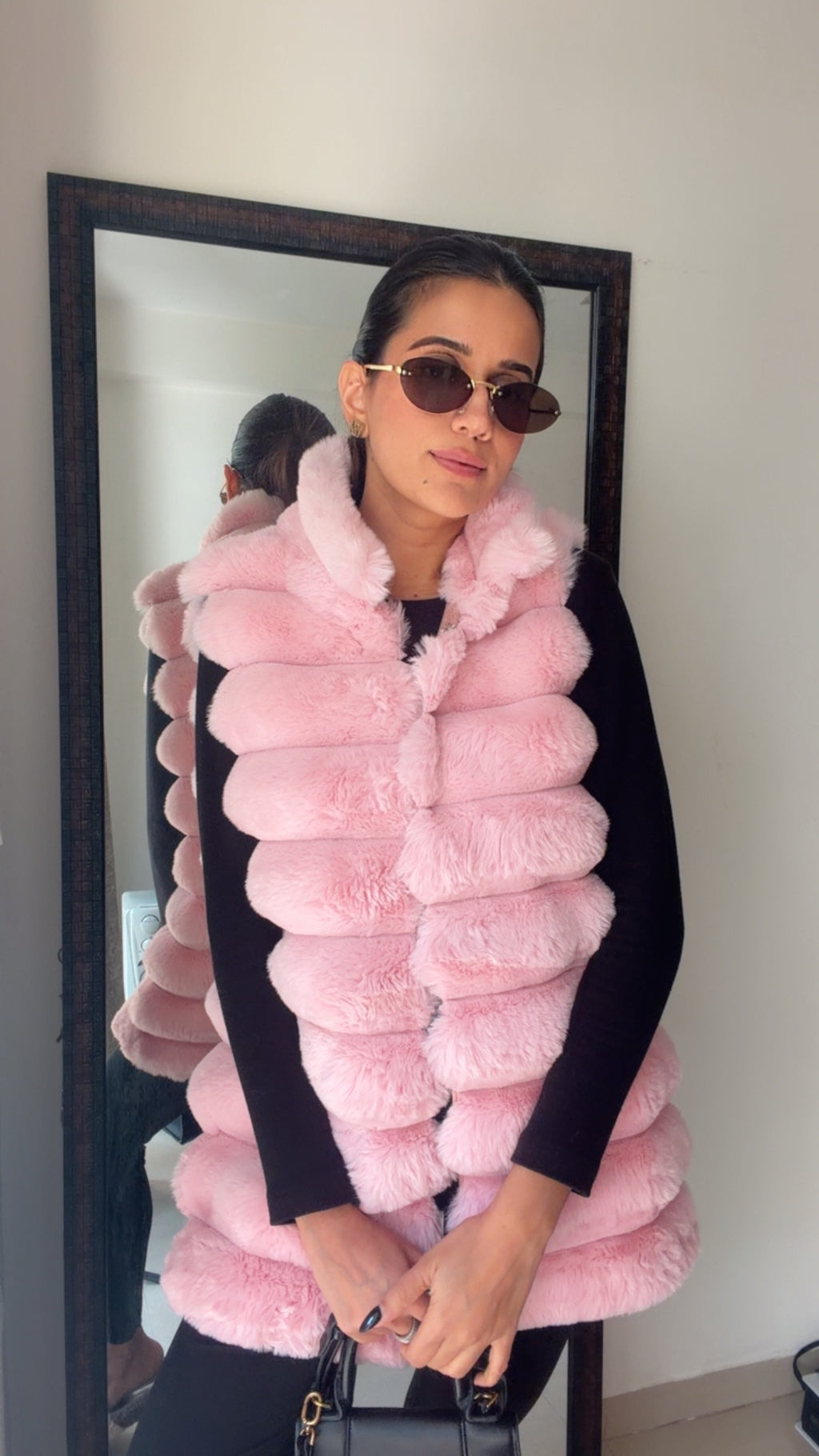 Luxe Bubble Faux Fur Fall Vest