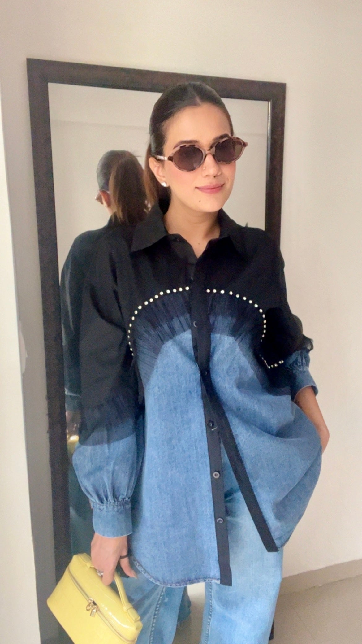 Studded Poplin Shirt