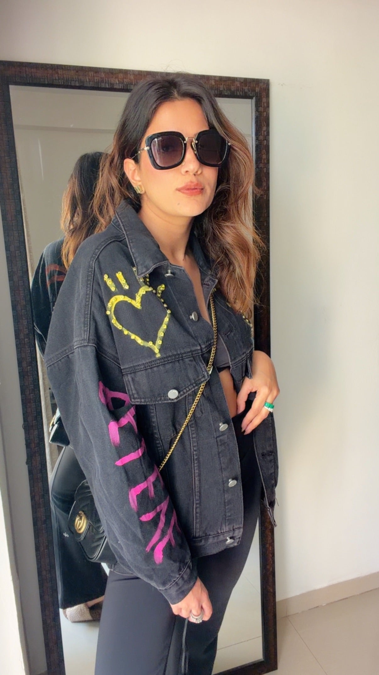 Heart Oversized Denim Jacket