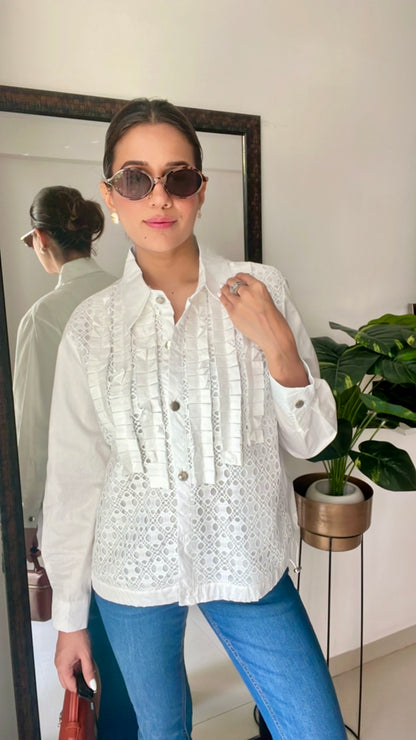 Poplin Drawstring Shirt