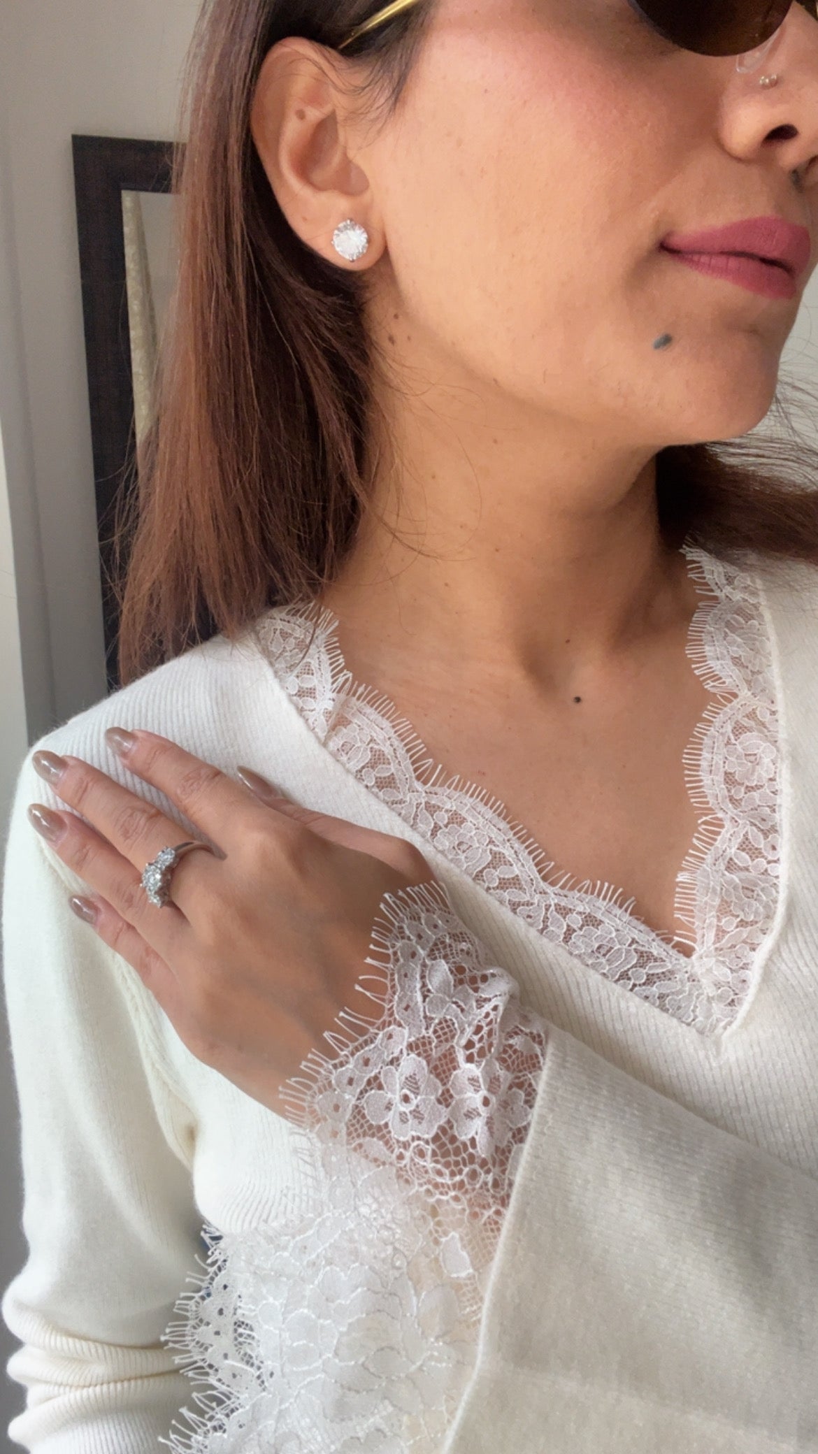 Ribbed Lace Detailed Fall Layered Top