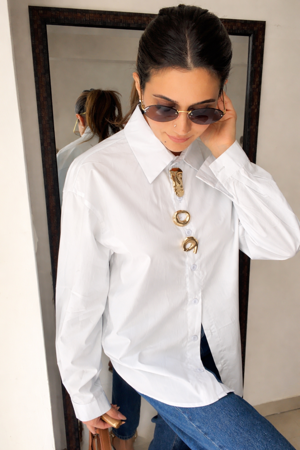 Multi Broach Poplin Shirt