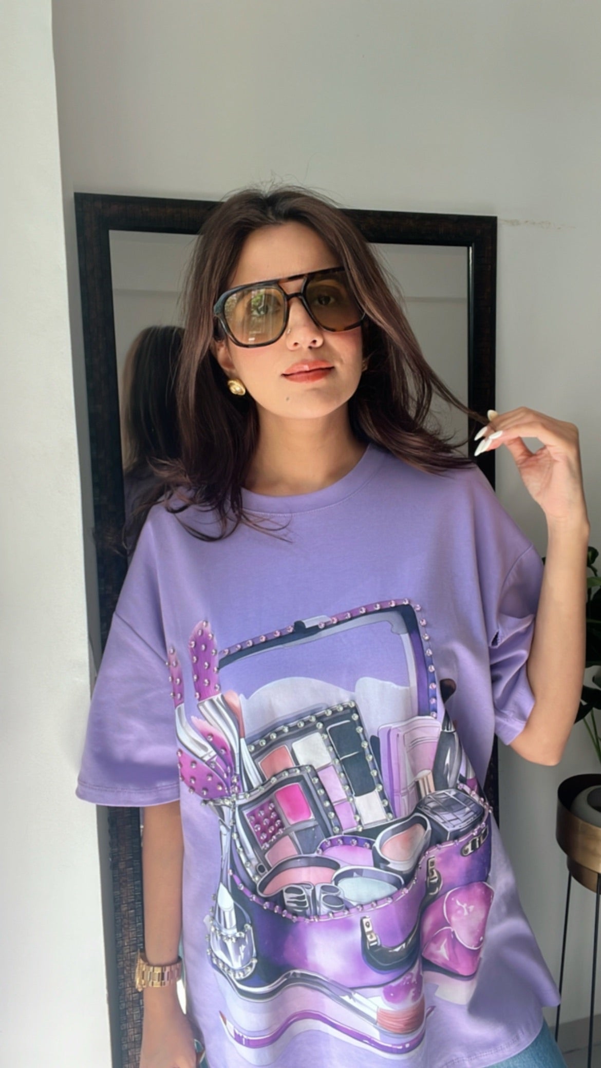 Studded Makeup inspired Tee