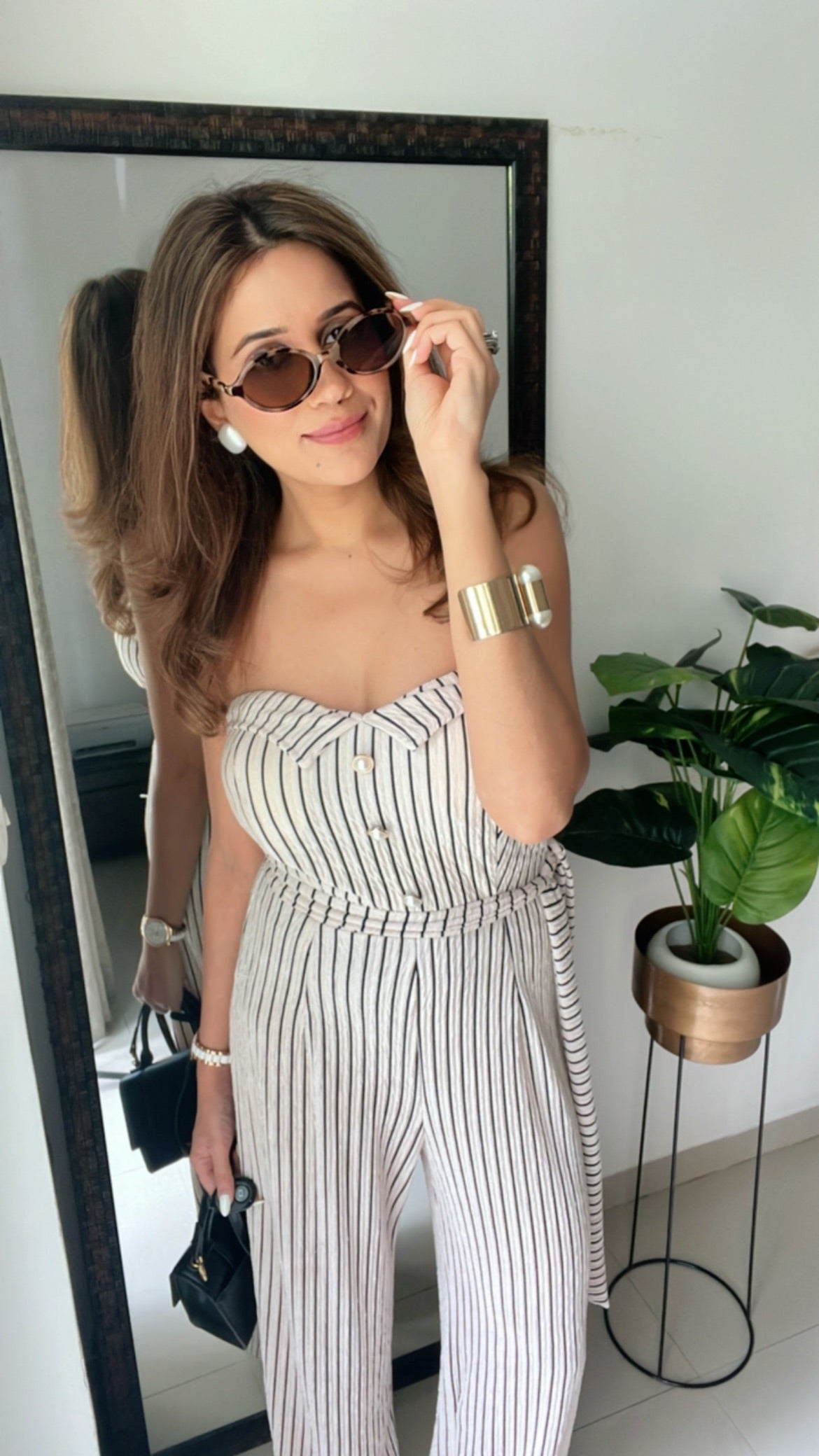 Stripe Tube Jumpsuit