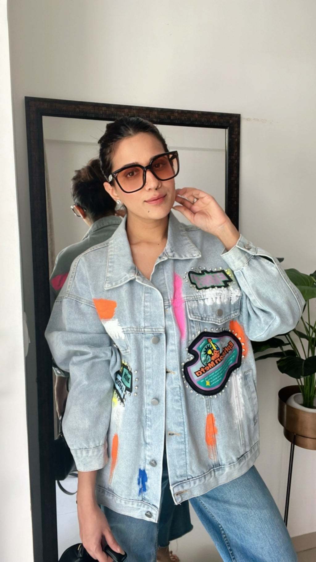 Color Splash Denim Fall Jacket