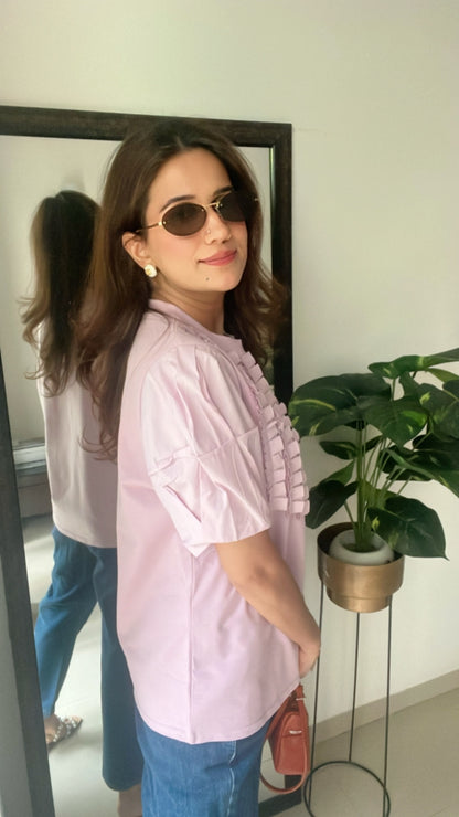 Zipped Frilled Top