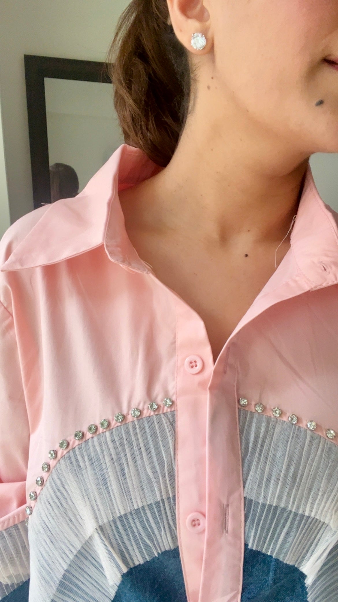 Studded Poplin Shirt