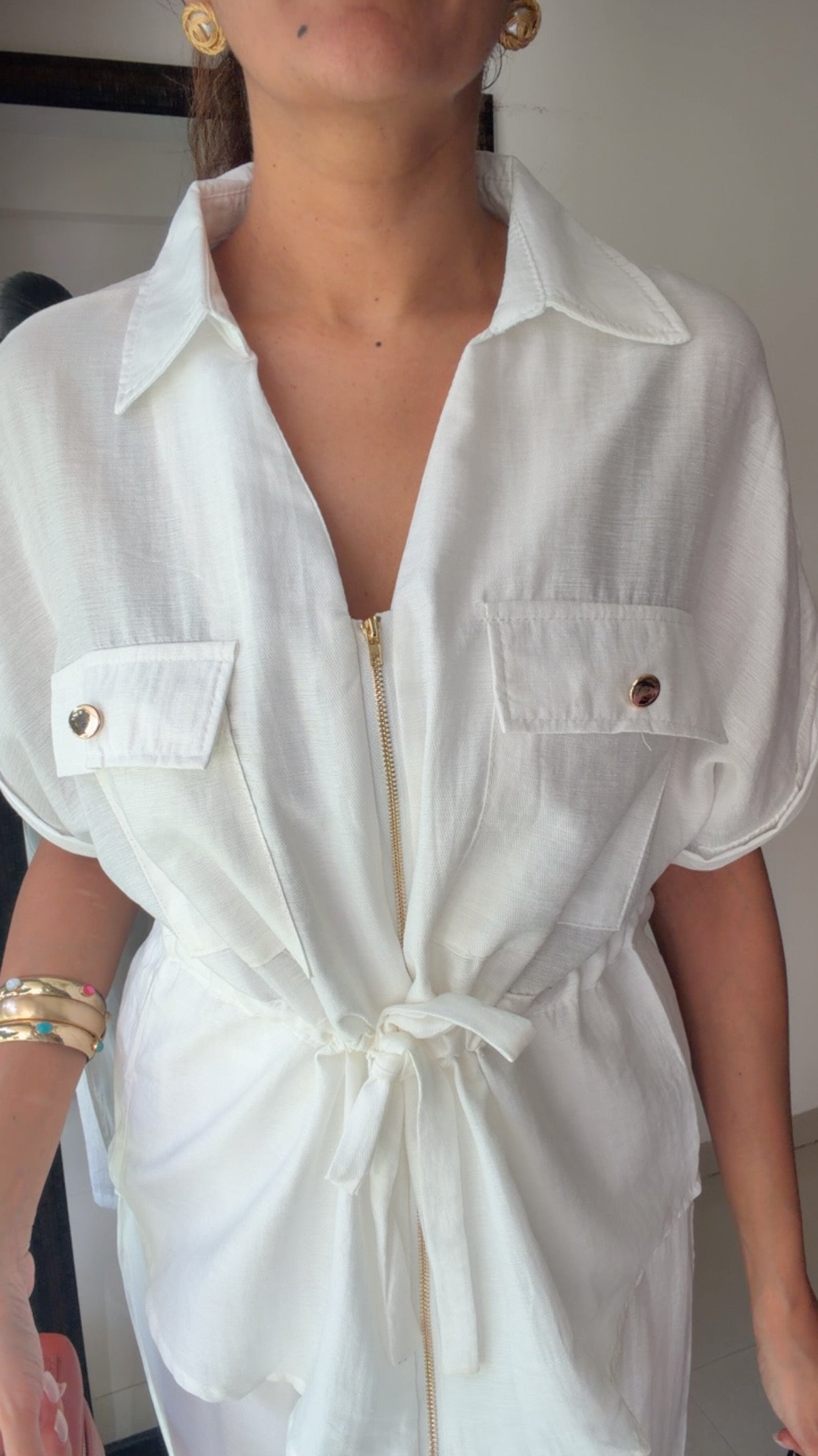 Linen Drawstring Co-ord Set