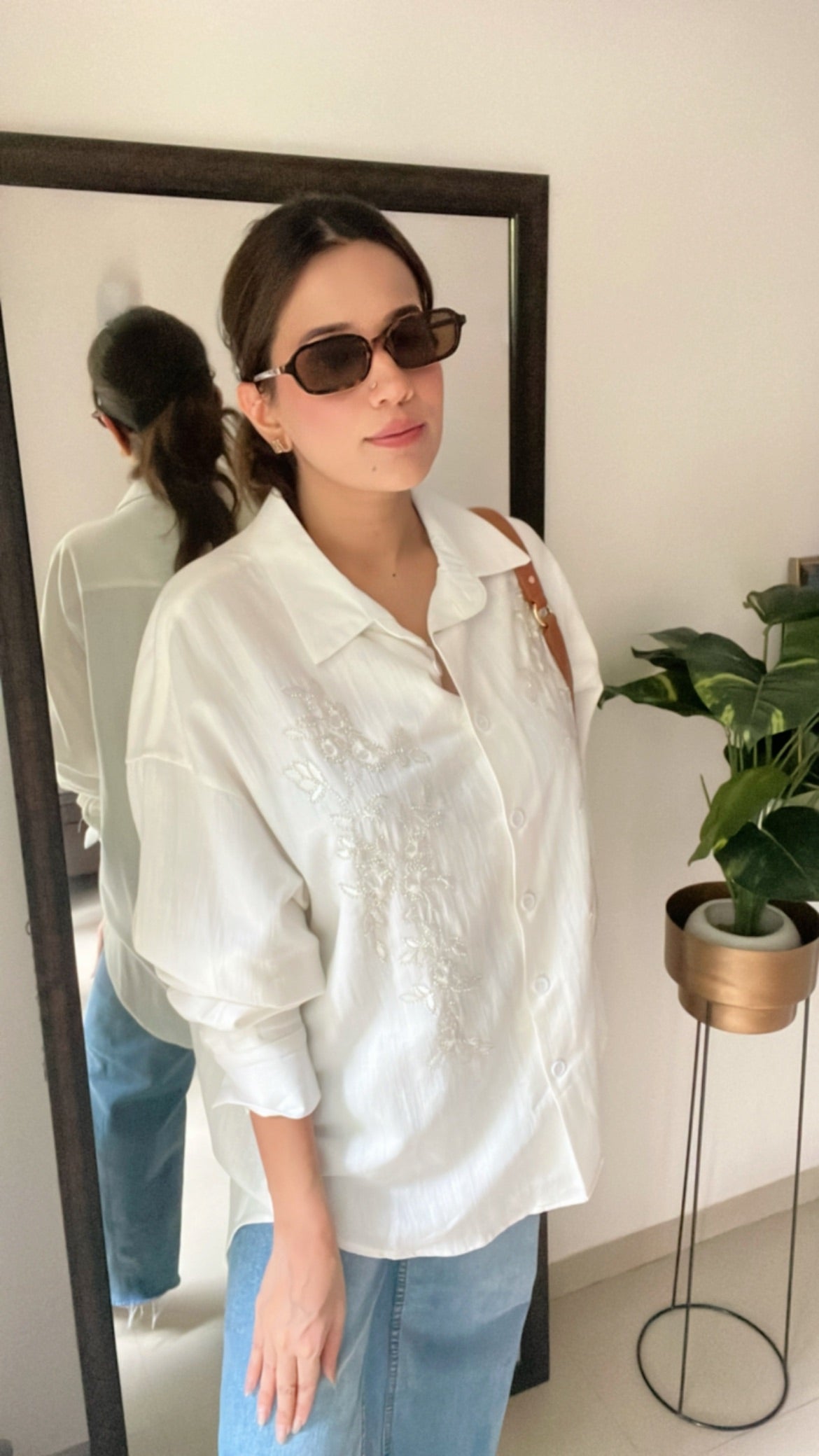 Embroidered Linen classic Shirt