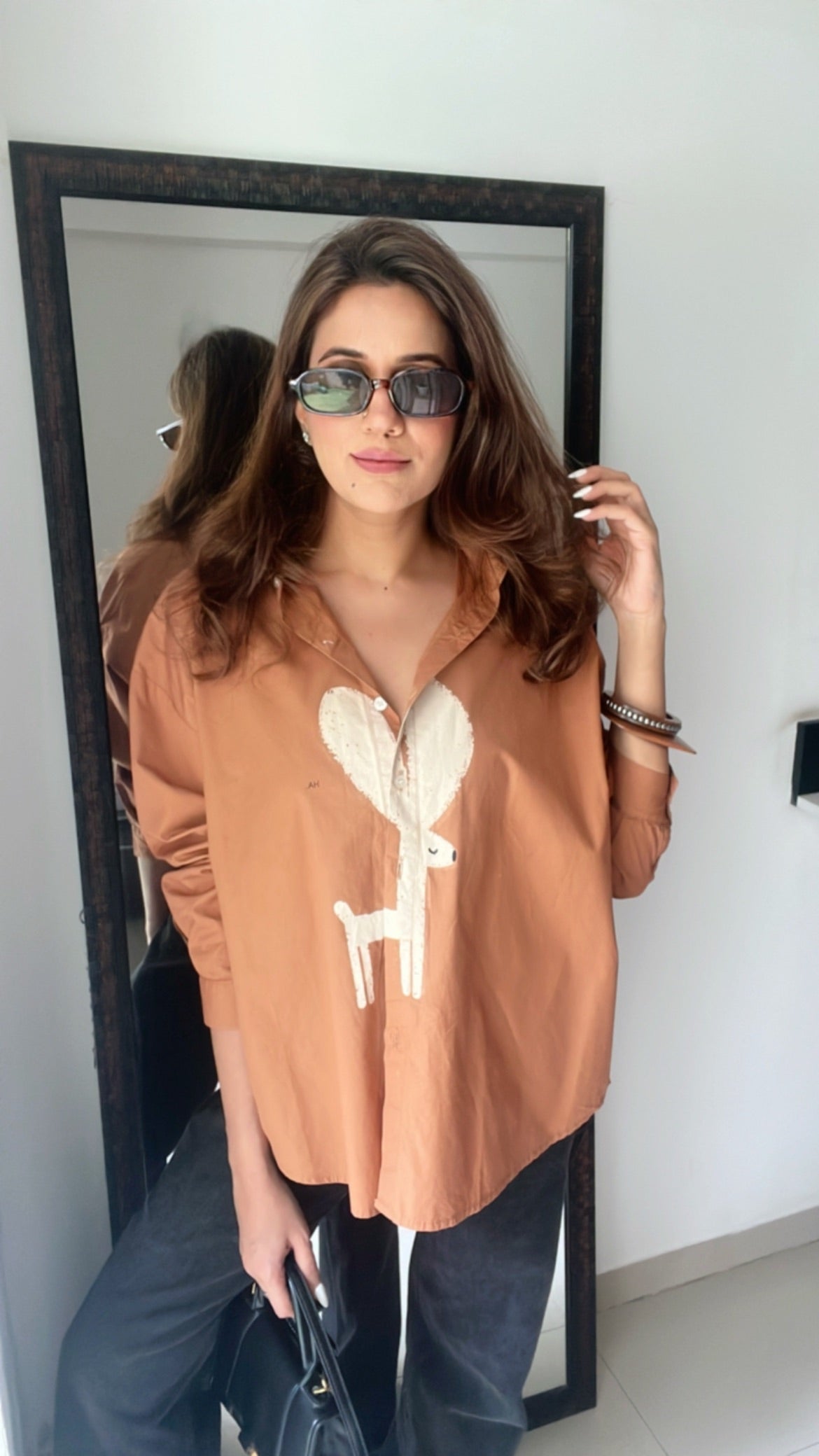 Deer Graphic Poplin Shirt