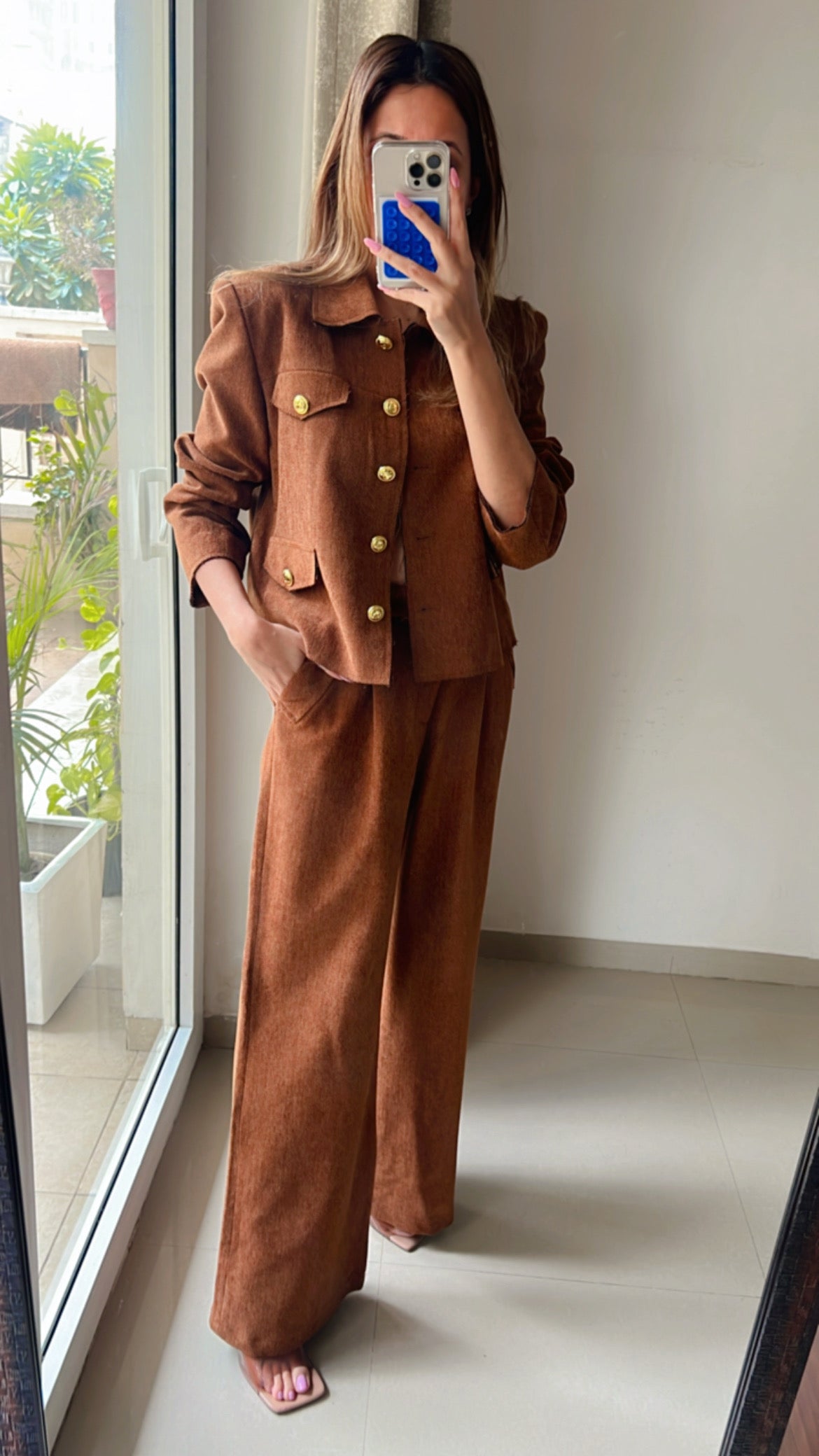 Suede Camel Fall Co-ord Set