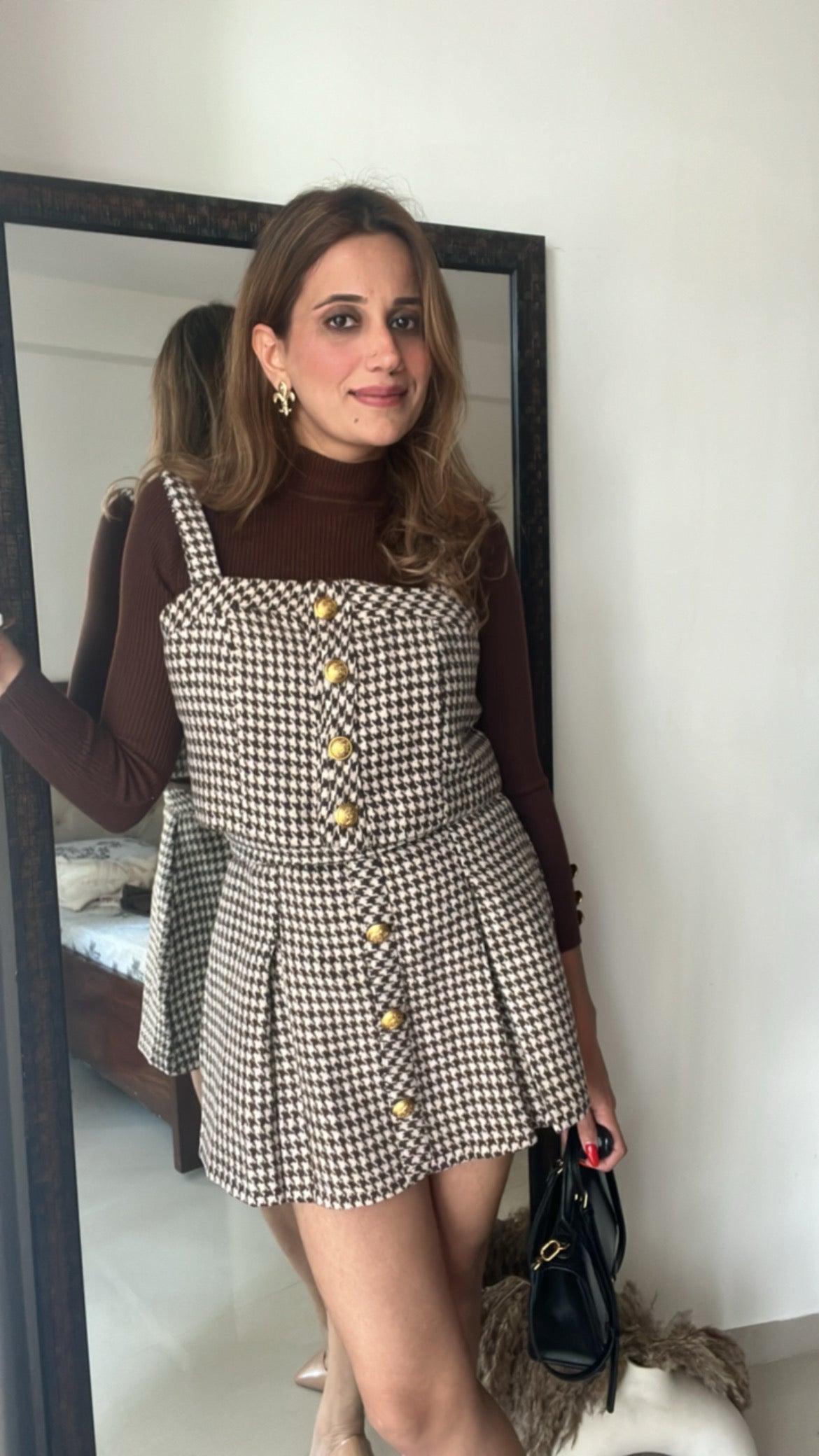 Carla Tweed Skater Skirt Fall Co-ord Set (3pc)