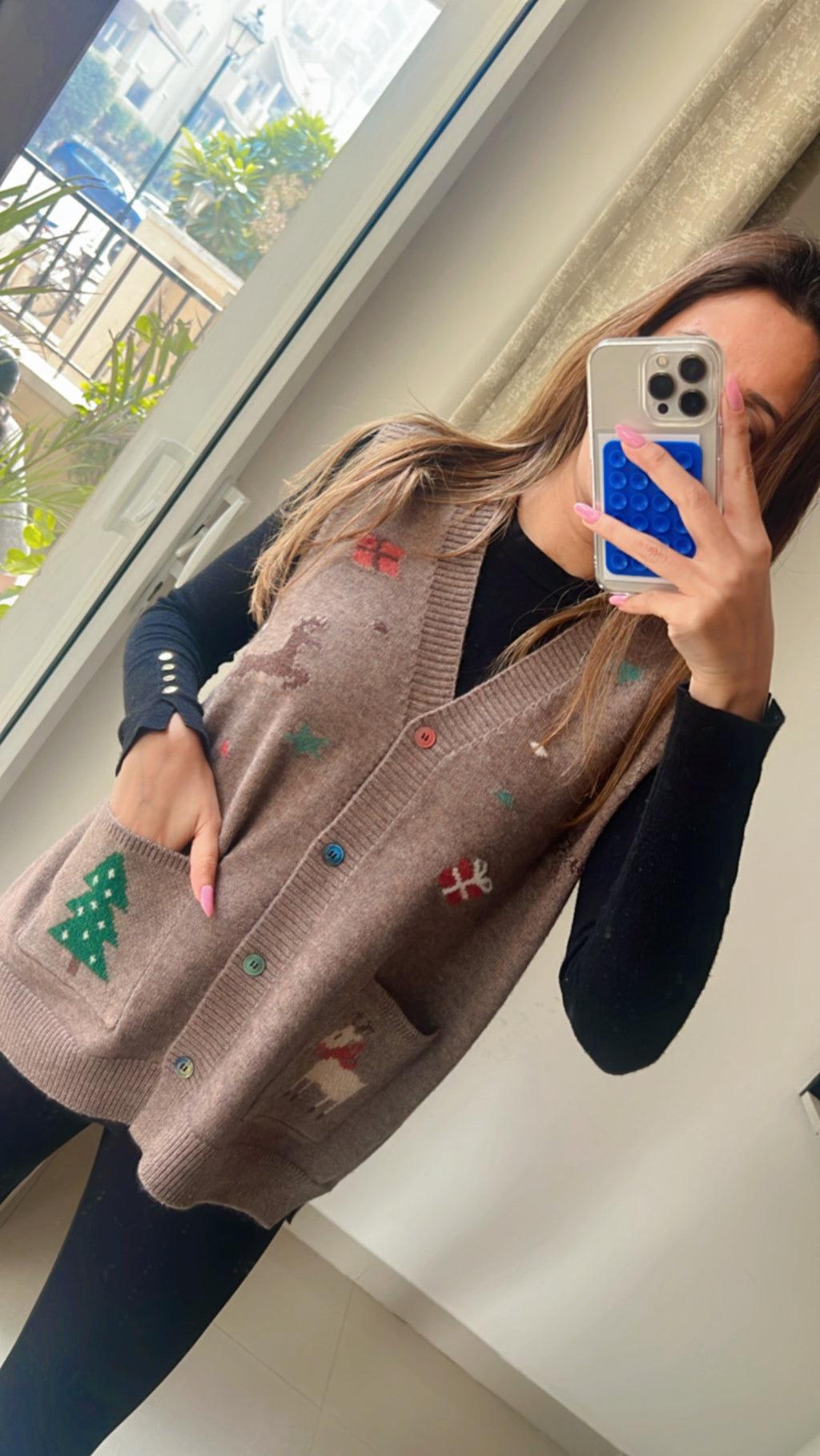 Knit Cut Sleeves Fall Vest