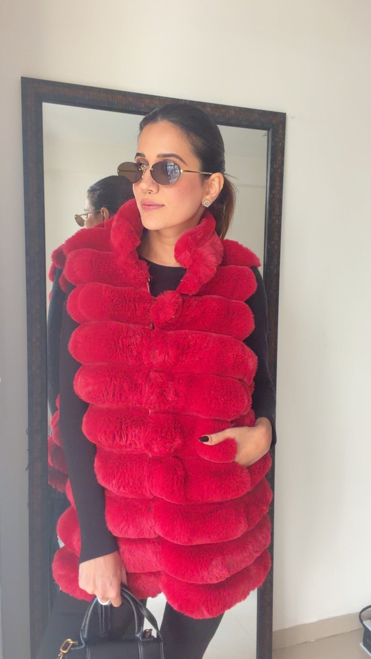 Luxe Bubble Faux Fur Fall Vest