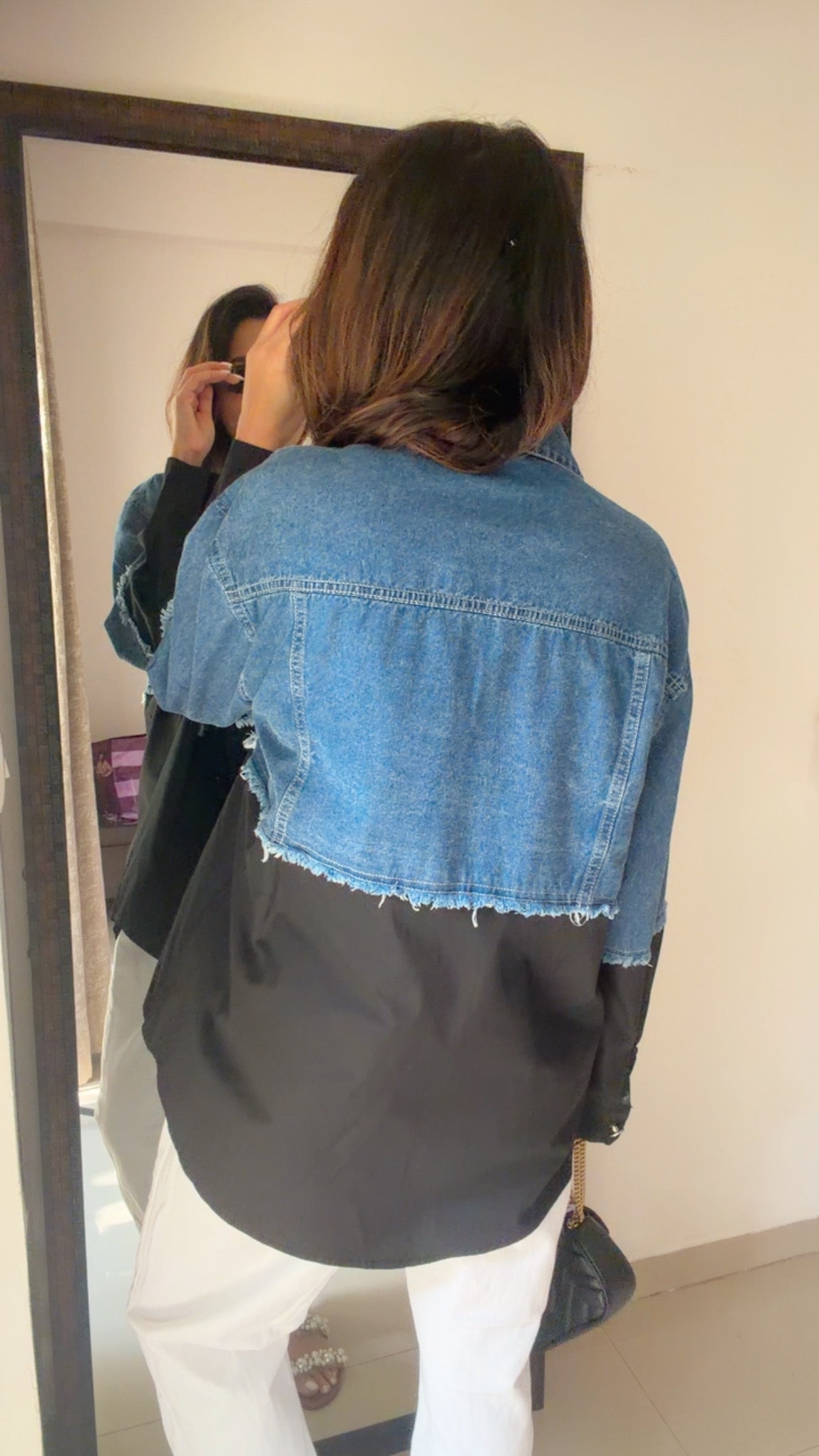 Studded Denim Poplin Shirt