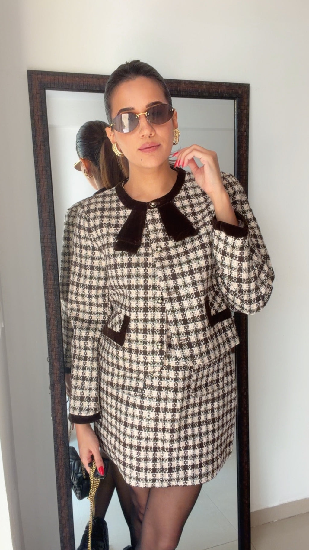 Plaid Tweed Fall Co-ord Set