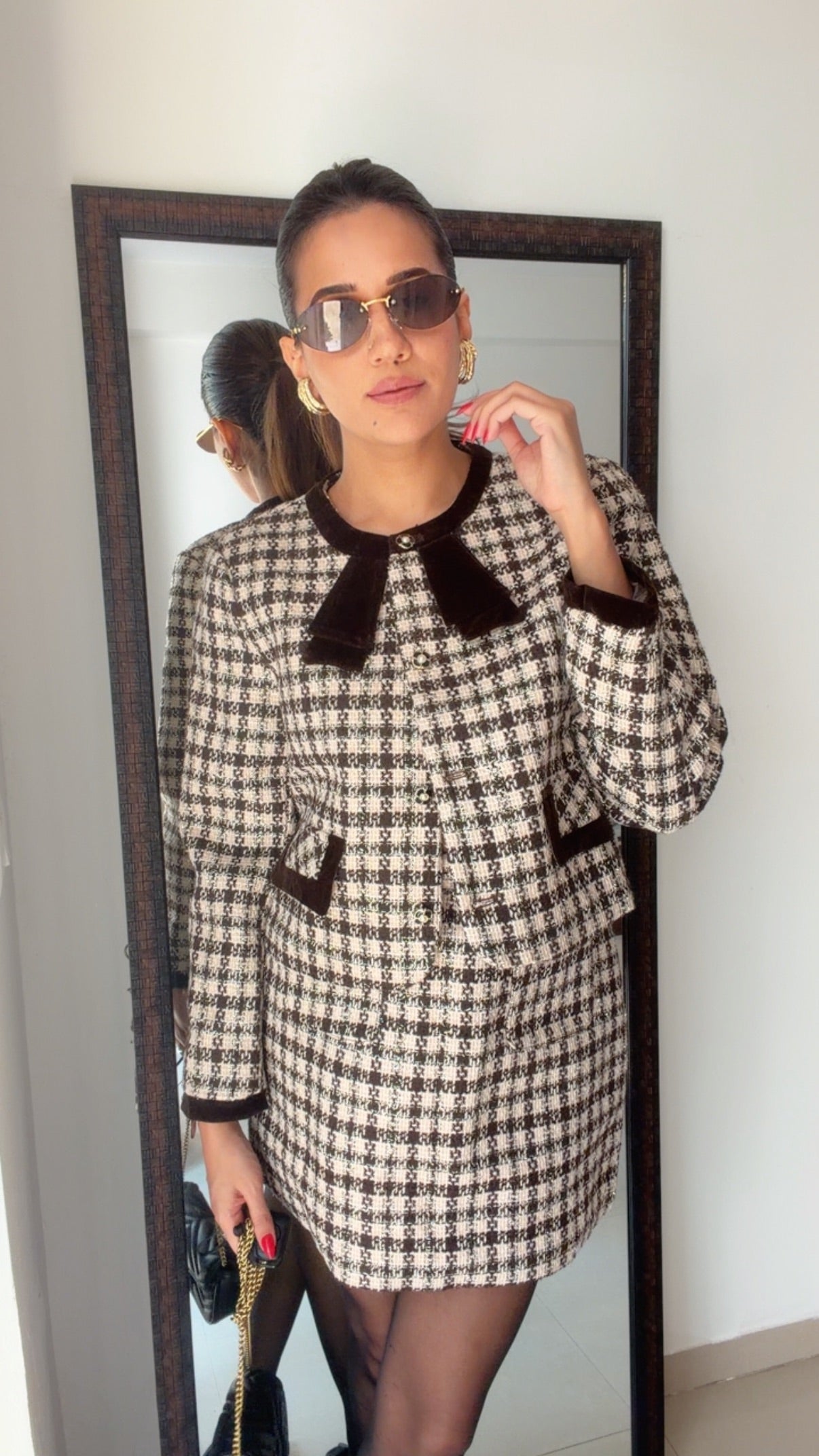 Plaid Tweed Fall Co-ord Set
