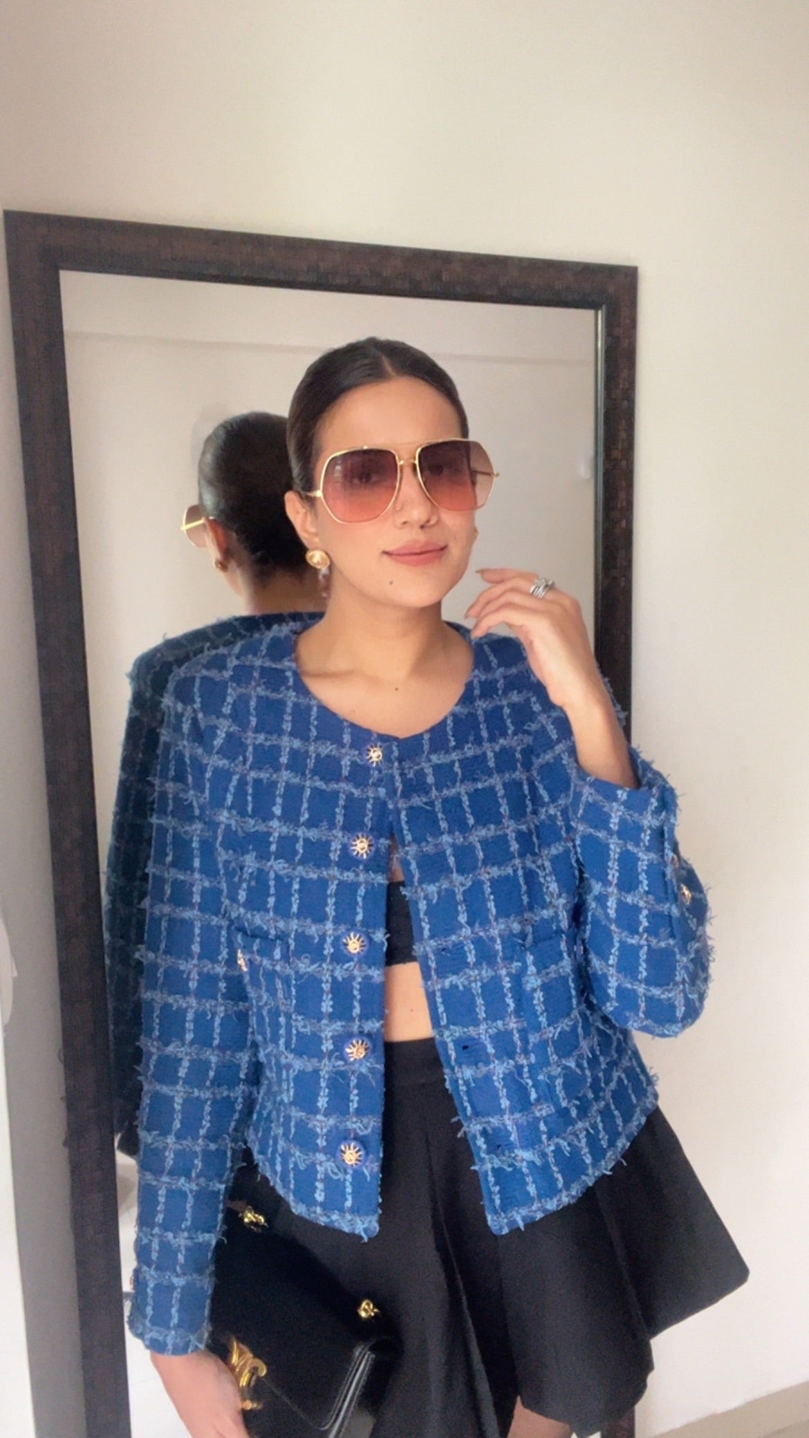 Blue Tweed Fall Jacket