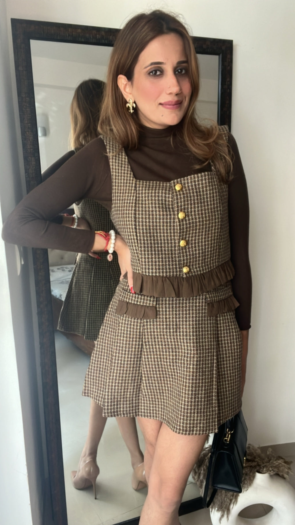 Millie Tweed Skater Skirt Fall Co-ord Set