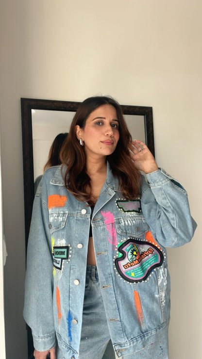 Classic Playful Denim Fall Jacket