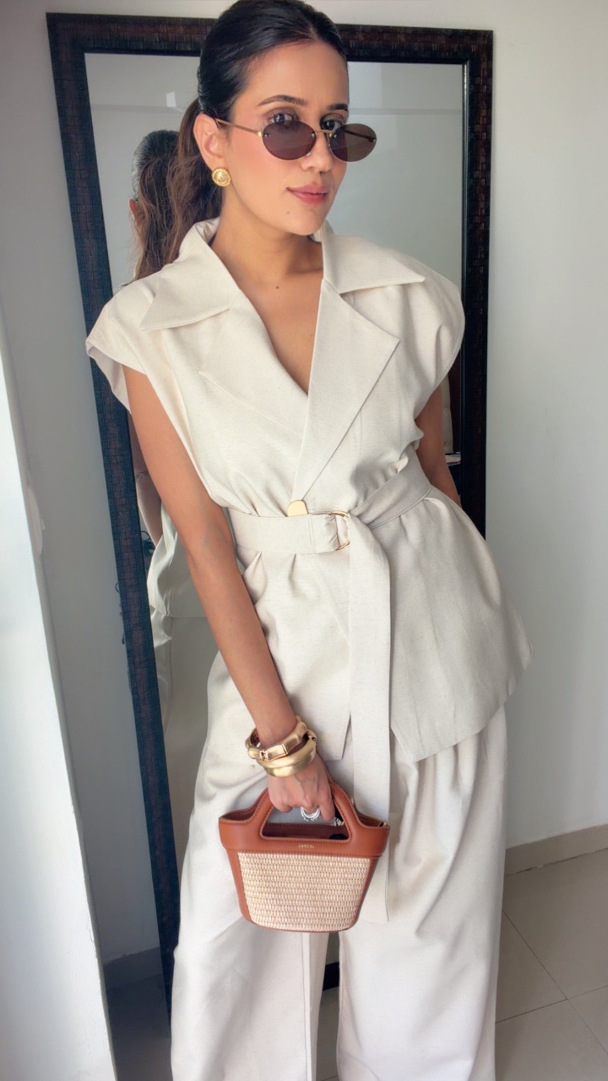 Elevated Luxe Belted Ensemble Co-ord Set