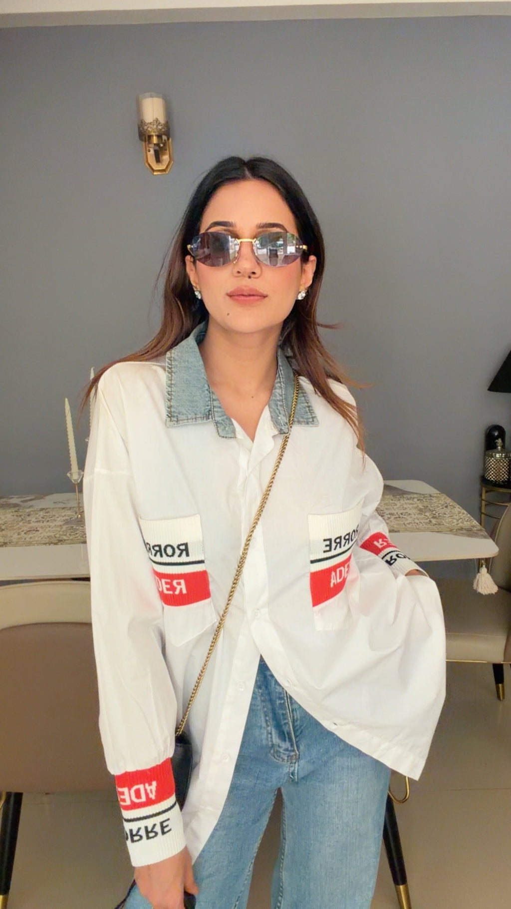 Classic White Detailed Poplin Shirt