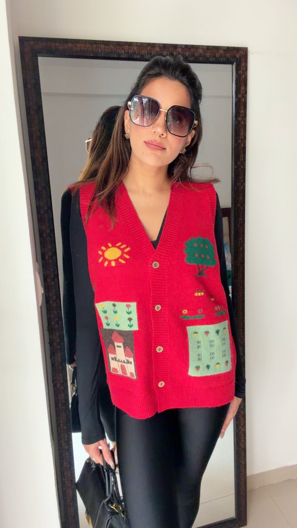 Festive Knit Fall Vest