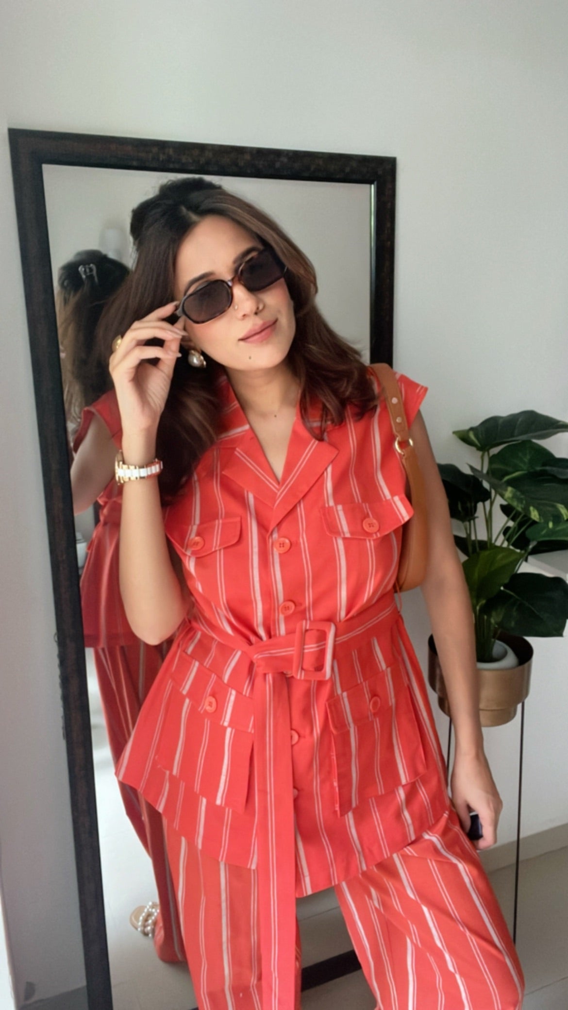 Linen Pinstripe Co-ord Set