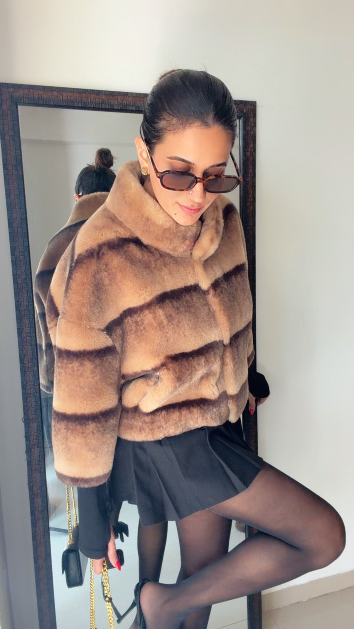 Ombre Luxe Faux Fur Fall Jacket