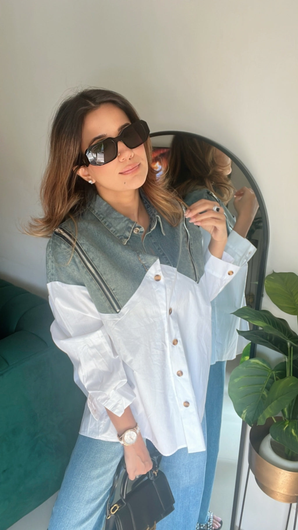 Classic Zipped Poplin Shirt