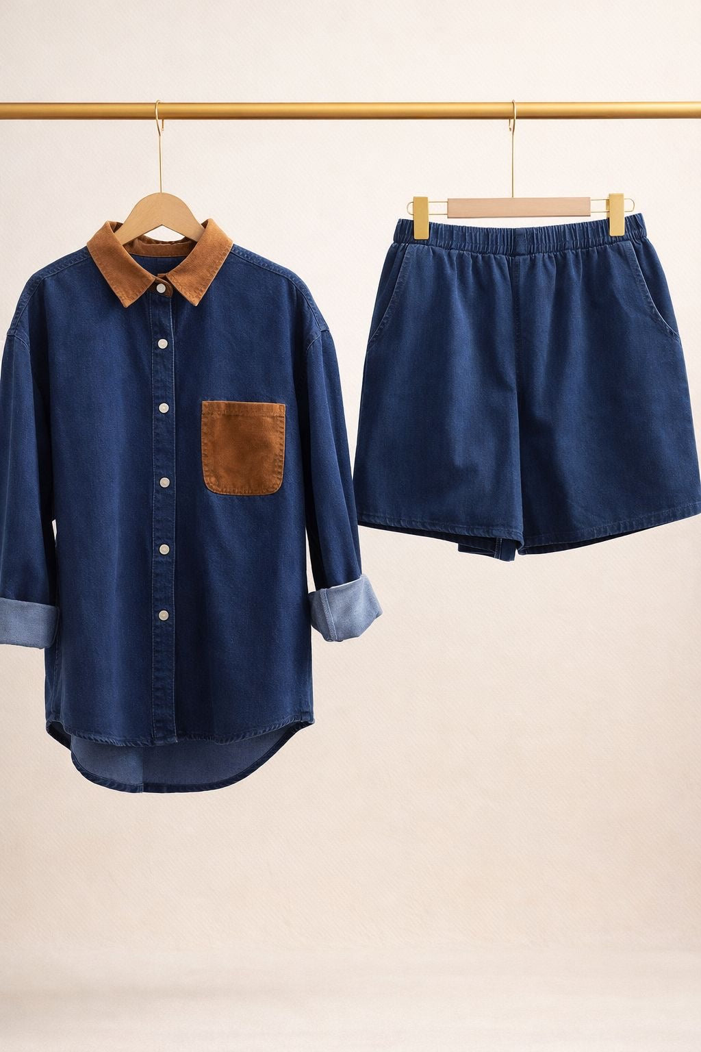 Classic Denim Shorts Co-ord