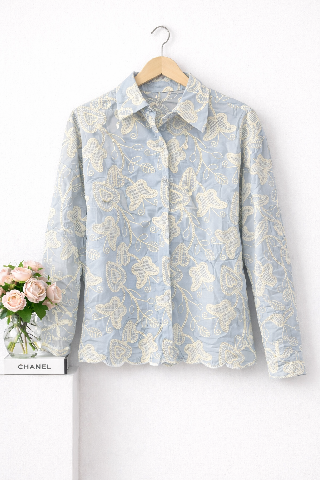 Thread Embroidered Poplin Shirt