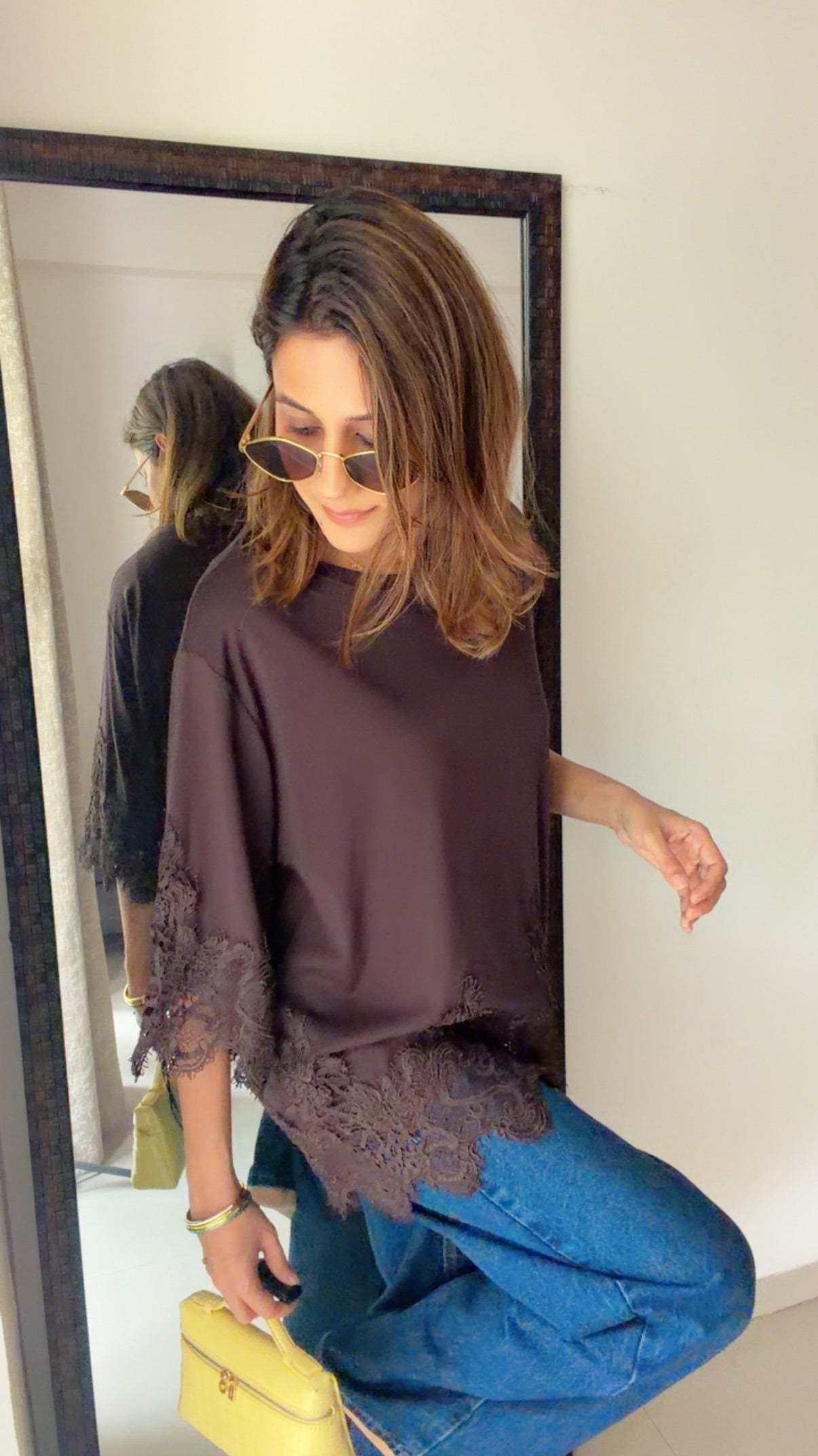 Lace Trim Relaxed Top