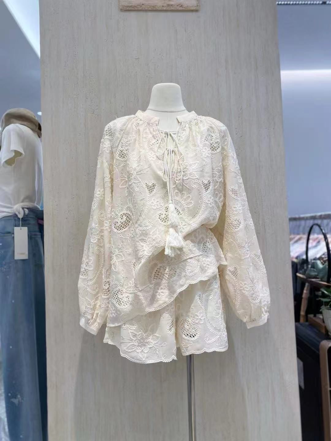 Cutwork Poplin Co-ord Set