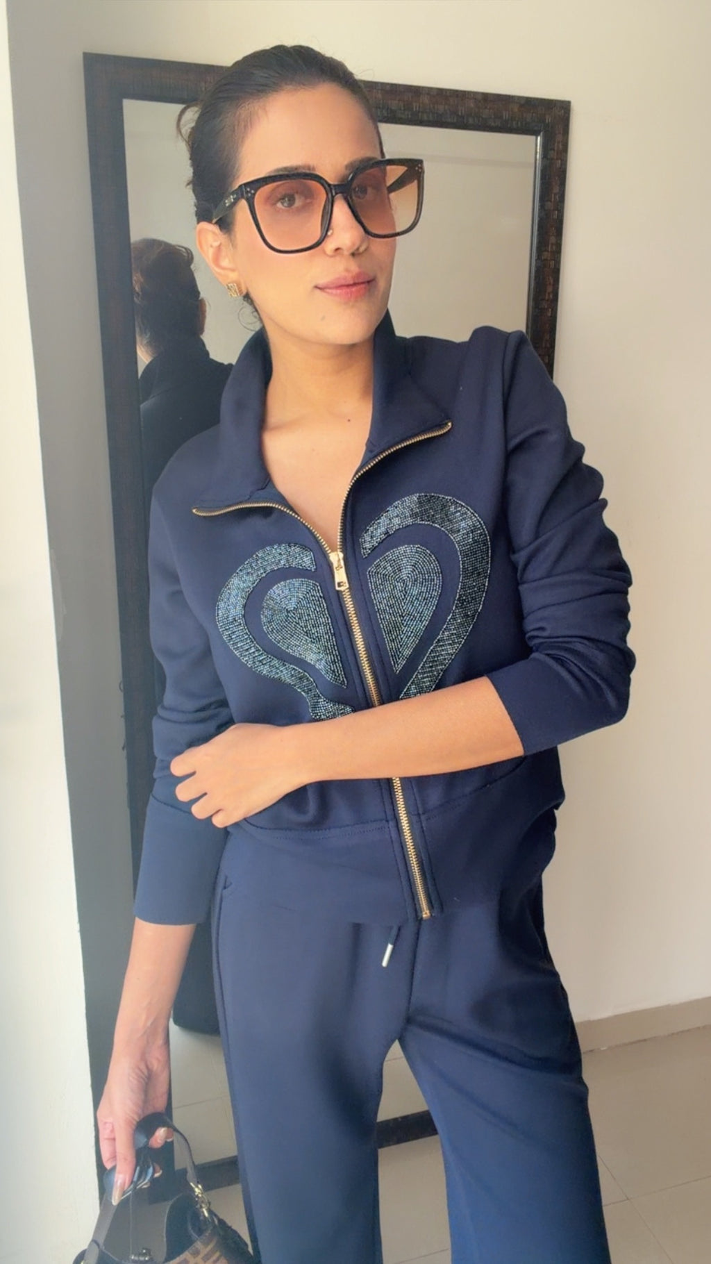 Heart Cutwork Fall Lounge Set