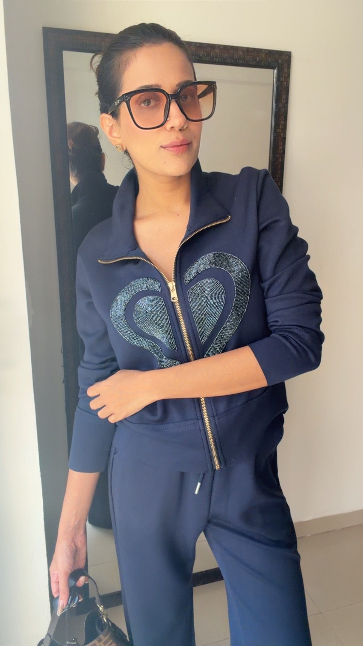 Heart Cutwork Fall Lounge Set