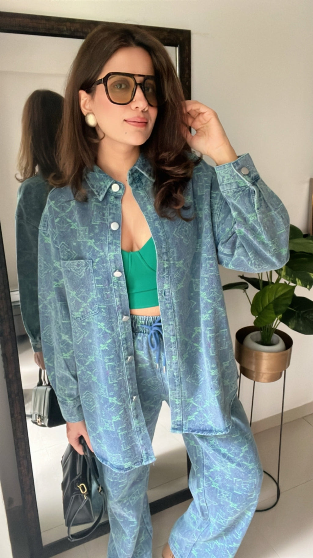 Denim Rustic Shirt and Relaxed Fit Co-ord
