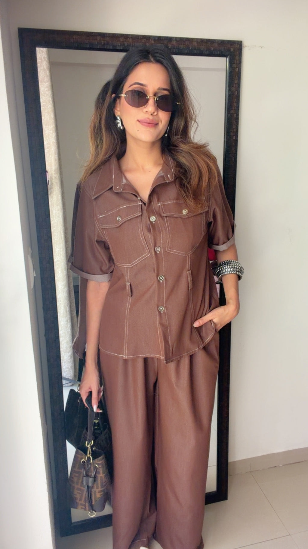 Mocha Airy Co-ord Set